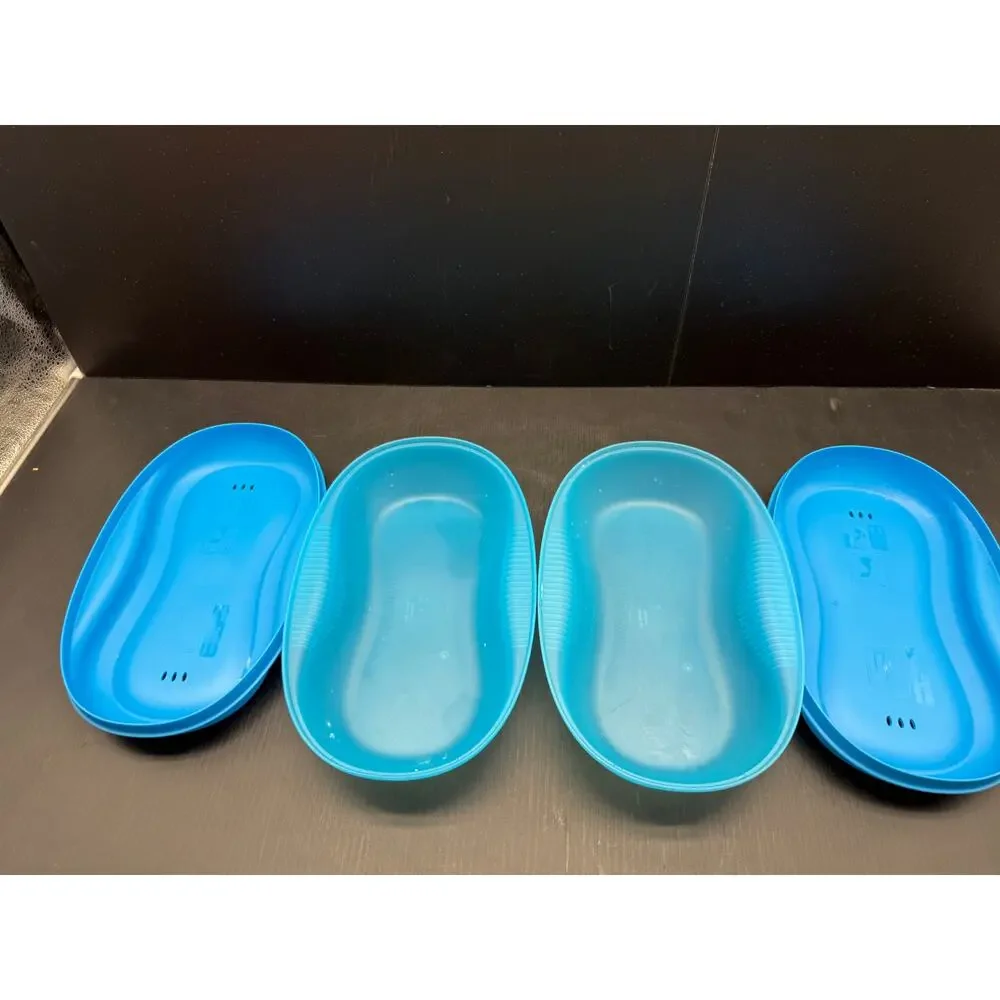Blue Tupperware Microwave Breakfast Egg Omelet Maker